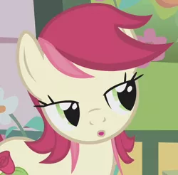 Size: 548x540 | Tagged: bedroom eyes, bridle gossip, derpibooru import, out of context, ponibooru import, roseluck, safe, screencap, solo