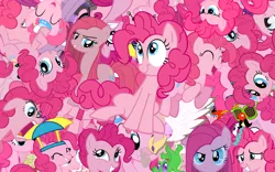 Size: 2560x1600 | Tagged: safe, artist:lightningbolt, derpibooru import, pinkie pie, earth pony, pony, too many pinkie pies, bubble berry, clone, female, hilarious in hindsight, mare, multeity, pink, pinkie clone, so much pink, so much pony, too much pink energy is dangerous, vector, wallpaper