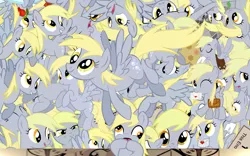 Size: 2560x1600 | Tagged: safe, derpibooru import, derpy hooves, pony, so much pony, unstoppable force of derp, vector, wallpaper