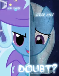 Size: 600x773 | Tagged: artist:tehjadeh, derpibooru import, safe, trixie, two sided posters