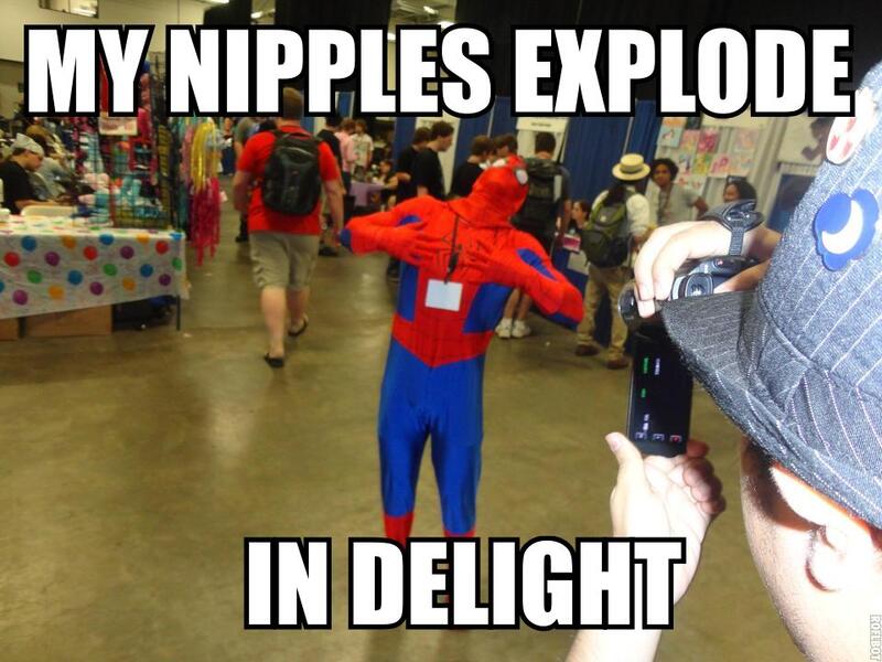 Size: 960x720 | Tagged: bronycon, caption, cosplay, derpibooru import, human, irl, irl human, meta, photo, safe, spider-man