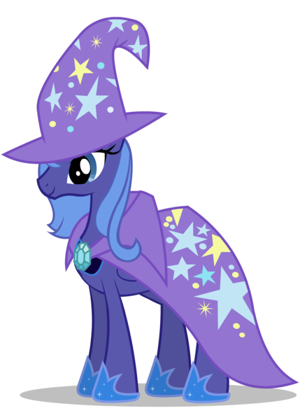 Size: 2000x2800 | Tagged: safe, artist:mixermike622, derpibooru import, princess luna, alicorn, pony, accessory swap, cape, clothes, cosplay, female, hat, high res, mare, s1 luna, simple background, solo, the great and powerful, transparent background, trixie's cape, trixie's hat