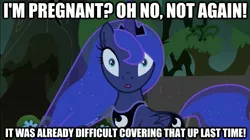 Size: 623x348 | Tagged: derpibooru import, edit, edited screencap, image macro, looking at you, luna eclipsed, princess luna, safe, screencap, solo