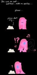 Size: 600x1200 | Tagged: safe, artist:ask sir lint-alot, derpibooru import, pinkie pie, sir lintsalot, earth pony, pony, comic, female, first memory, mare, photoshop, pinkamena diane pie, tumblr