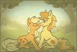 Size: 1113x753 | Tagged: applecest, applejack, artist:iveechan, braeburn, braejack, derpibooru import, female, incest, male, safe, shipping, straight