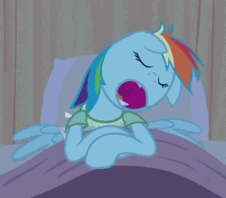 Size: 404x354 | Tagged: animated, cropped, derpibooru import, eyes closed, floppy ears, loop, open mouth, rainbow dash, read it and weep, safe, screencap, sleeping, snoring