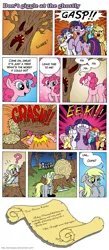 Size: 773x1769 | Tagged: safe, artist:schizopie, derpibooru import, applejack, derpy hooves, fluttershy, pinkie pie, rainbow dash, rarity, twilight sparkle, earth pony, pegasus, pony, unicorn, accident, comic, dark comedy, female, implied death, mare, schizopie