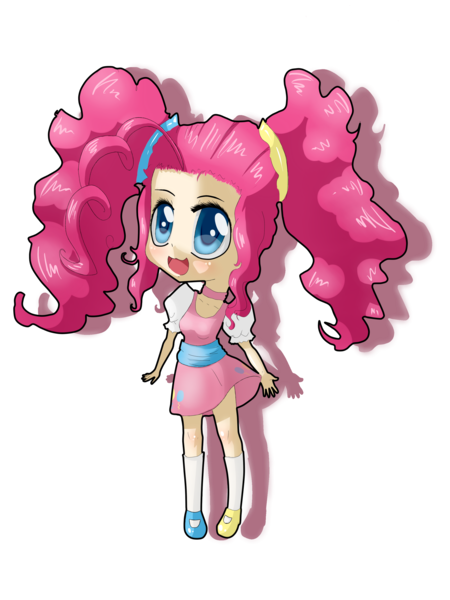 Size: 2400x3200 | Tagged: alternate hairstyle, artist:tomat-in-cup, blushing, choker, clothes, cutie mark on human, :d, derpibooru import, female, high res, human, humanized, open mouth, pigtails, pinkie pie, safe, shoes, simple background, skirt, smiling, solo, transparent background