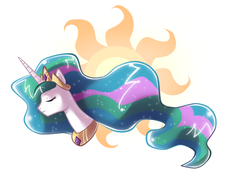 Size: 900x672 | Tagged: dead source, safe, artist:xnightmelody, derpibooru import, princess celestia, alicorn, pony, adobe imageready, bust, cutie mark background, eyes closed, female, mare, portrait, profile, simple background, solo, sun, transparent background