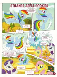 Size: 745x1000 | Tagged: comic, derpibooru import, fluttershy, german comic, official, official content, rainbow dash, rarity, safe, strange apple cookies, translation