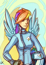 Size: 848x1200 | Tagged: artist:lexx2dot0, derpibooru import, humanized, rainbow dash, safe, solo