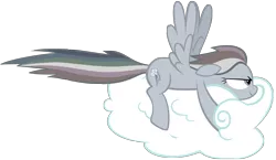 Size: 2984x1734 | Tagged: safe, artist:brycehebert, derpibooru import, rainbow dash, pegasus, pony, the return of harmony, cloud, discorded, female, floppy ears, hooves, mare, on a cloud, photoshop, rainbow ditch, simple background, solo, spread wings, transparent background, wings