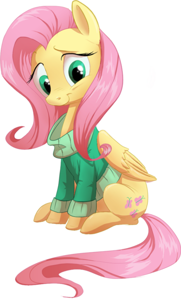 Size: 464x769 | Tagged: artist:frozenspots, bottomless, clothes, derpibooru import, fluttershy, partial nudity, safe, solo, sweater, sweatershy