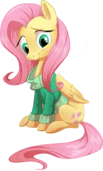 Size: 464x769 | Tagged: artist:frozenspots, bottomless, clothes, derpibooru import, fluttershy, partial nudity, safe, solo, sweater, sweatershy