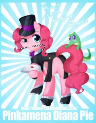 Size: 607x780 | Tagged: dead source, safe, artist:tomoe-chi, derpibooru import, gummy, pinkie pie, earth pony, pony, candy, candy cane, female, food, plot