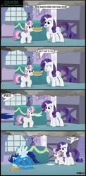 Size: 2094x4280 | Tagged: safe, artist:toxic-mario, derpibooru import, rarity, soarin', sweetie belle, pegasus, pony, unicorn, comic, eating, female, filly, male, mare, photoshop, pie, stallion, that pony sure does love pies, trio