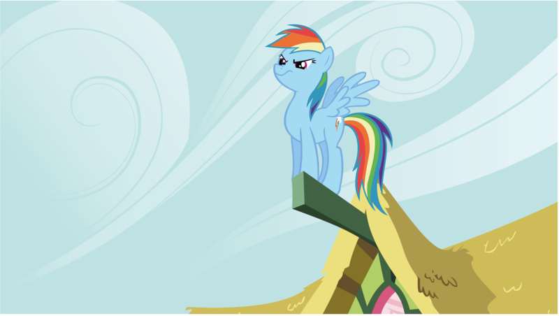 Size: 8022x4537 | Tagged: safe, artist:diftraku, derpibooru import, screencap, rainbow dash, pegasus, pony, the ticket master, absurd resolution, adobe illustrator, adobe imageready, cloud, cloudy, female, mare, perch, sky, solo, vector, wallpaper