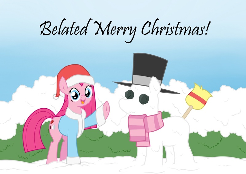 Size: 1224x868 | Tagged: safe, artist:frankier77, derpibooru import, pinkie pie, ask pinkamena diane pie, ask, clothes, hat, pinkamena diane pie, scarf, snow, snowmare, snowpony, tumblr