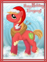 Size: 700x931 | Tagged: safe, artist:macflash2, derpibooru import, big macintosh, earth pony, pony, christmas, male, stallion