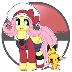 Size: 1000x1000 | Tagged: angel bunny, artist:paandan, derpibooru import, fluttershy, pikachu, pokémon, safe