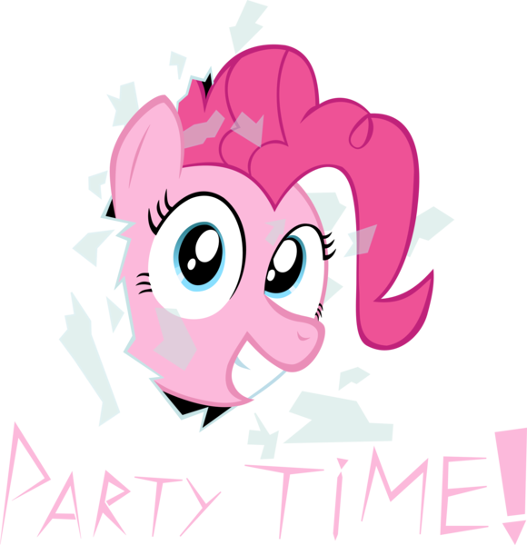 Size: 4049x4188 | Tagged: absurd resolution, artist:grinning-alex, derpibooru import, fourth wall, fourth wall destruction, grin, happy, party, party time, pinkie pie, safe, solo