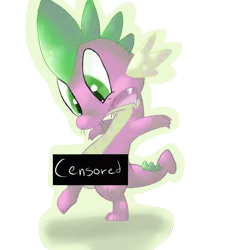 Size: 900x1000 | Tagged: artist:spanish-scoot, censored, derpibooru import, dragon, male, solo, solo male, spike, suggestive