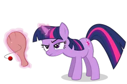 Size: 3000x2000 | Tagged: safe, artist:mrsketchcity, derpibooru import, twilight sparkle, pony, unicorn, female, glowing horn, high res, magic, mare, paddleball, raised eyebrow, simple background, solo, telekinesis, transparent background, twilight is not amused, unamused, unicorn twilight, vector