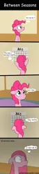 Size: 600x2630 | Tagged: safe, artist:loceri, derpibooru import, pinkie pie, earth pony, pony, calendar, comic, dialogue, female, mare, pinkamena diane pie, slice of life, solo