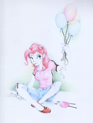 Size: 2309x3062 | Tagged: artist:ruffu, derpibooru import, high res, pinkie pie, safe, solo, traditional art