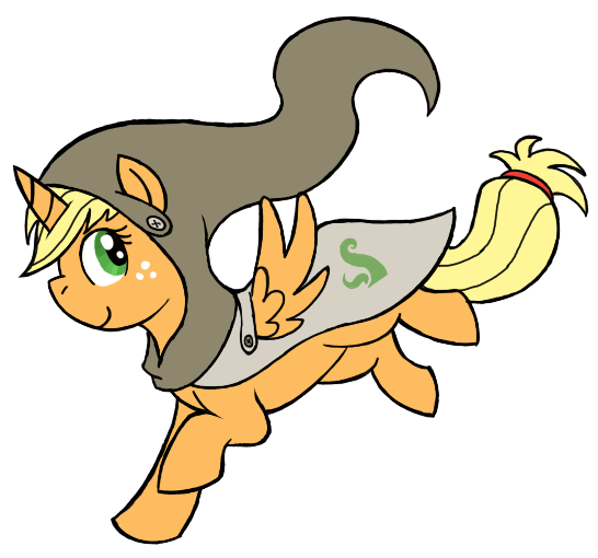 Size: 546x510 | Tagged: safe, artist:darlimondoll, derpibooru import, applejack, alicorn, pony, applecorn, cloak, clothes, crossover, flying, god tier, god tiers, heir of life, hero of life, homestuck, looking at you, race swap, simple background, smiling, solo, spread wings