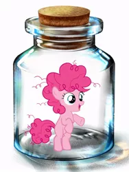 Size: 600x800 | Tagged: derpibooru import, filly, filly pinkie pie, foal, messy mane, pinkie pie, pony in a bottle, safe
