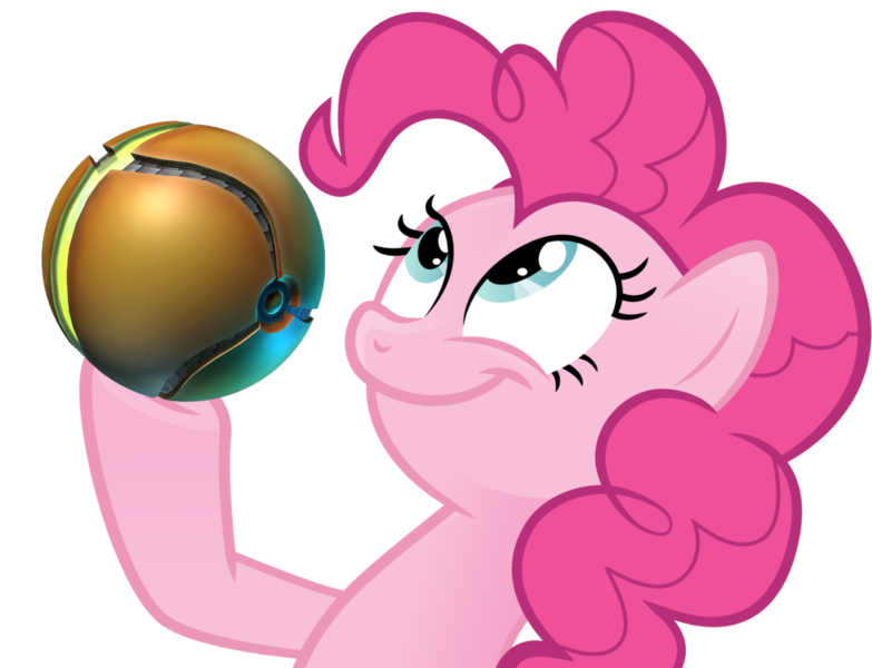 Size: 990x759 | Tagged: derpibooru import, look what pinkie found, metroid, morph ball, pinkie pie, safe