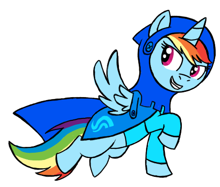 Size: 455x387 | Tagged: safe, artist:darlimondoll, derpibooru import, rainbow dash, alicorn, pony, crossover, god tier, god tiers, hero of breath, homestuck, knight of breath, race swap, rainbowcorn