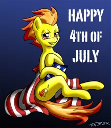 Size: 868x1000 | Tagged: 4th of july, american flag, american independence day, artist:pluckyninja, derpibooru import, female, independence day, solo, solo female, spitfire, stupid sexy spitfire, suggestive, tumblr:sexy spitfire, united states