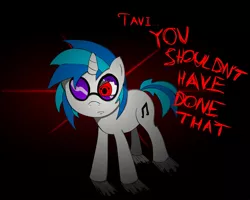 Size: 1105x885 | Tagged: artist:alexstrazse, derpibooru import, grimdark, naruto, sharingan, vinyl scratch