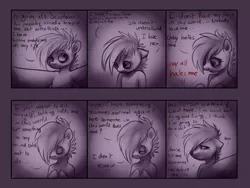 Size: 1280x960 | Tagged: artist:imalou, ask suicidal scootaloo, depressed, depression, derpibooru import, grimdark, monochrome, scootaloo, suicidal