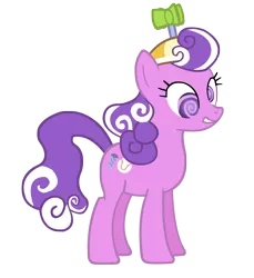 Size: 3000x3275 | Tagged: safe, artist:vexorb, derpibooru import, screwball, pony, female, filly, foal, hat, high res, propeller hat, simple background, solo, swirly eyes, transparent background, vector