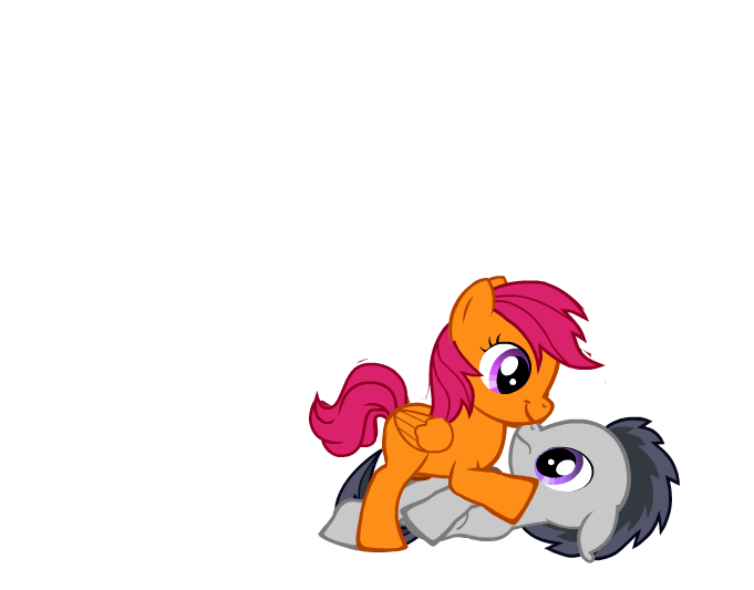 Size: 681x533 | Tagged: safe, artist:thorlol, derpibooru import, rumble, scootaloo, pony creator, blank flank, female, male, rumbloo, shipping, straight