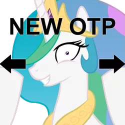 Size: 633x633 | Tagged: derpibooru import, exploitable meme, image macro, juxtaposition bait, new otp, otp, princess celestia, princess molestia, safe