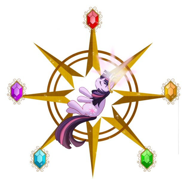 Size: 1255x1203 | Tagged: safe, artist:the-orator, derpibooru import, twilight sparkle, pony, unicorn, element of harmony, element of magic, elements of harmony, female, mare, photoshop, simple background, solo, transparent background, unicorn twilight