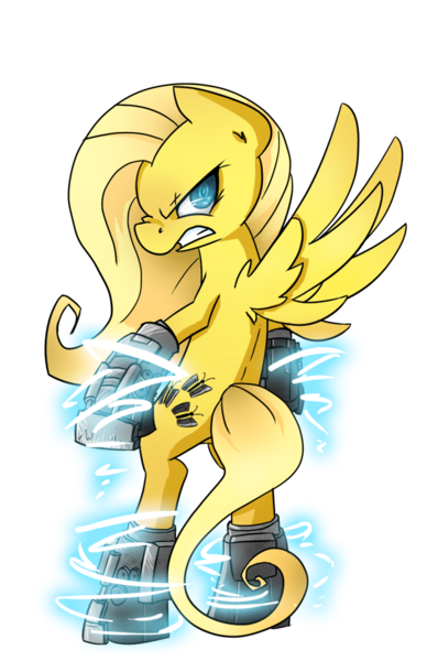 Size: 619x956 | Tagged: safe, artist:fore-trekker, derpibooru import, oc, oc:psychoshy, unofficial characters only, pegasus, pony, fallout equestria, fallout equestria: project horizons, fanfic, angry, bipedal, cutie mark, fanfic art, female, hooves, looking at you, mare, power hoof, simple background, solo, spread wings, transparent background, weapon, wings