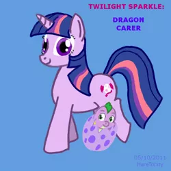 Size: 500x500 | Tagged: alternate cutie mark, alternate universe, artist:haretrinity, baby, baby dragon, baby spike, derpibooru import, filly, mama twilight, newborn, safe, spike, twilight sparkle