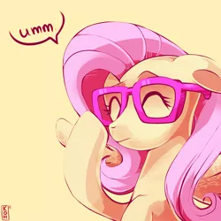 Size: 900x900 | Tagged: artist:si1vr, derpibooru import, fluttershy, glasses, hilarious in hindsight, hipster, hipstershy, safe, solo