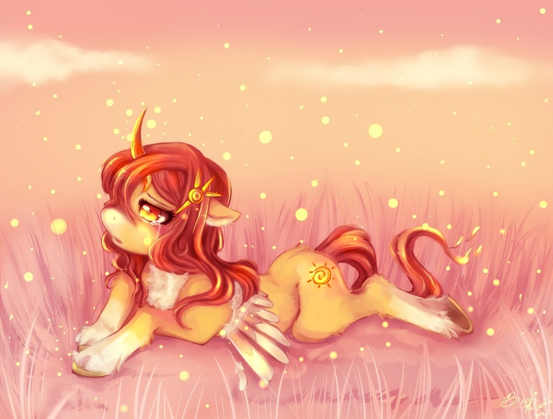 Size: 1300x985 | Tagged: artist:brandi, derpibooru import, league of legends, leona, ponified, safe