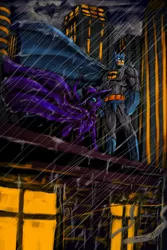 Size: 1000x1500 | Tagged: artist:tofutiles, batman, crossover, derpibooru import, gotham city, mare do well, safe, the mysterious mare do well