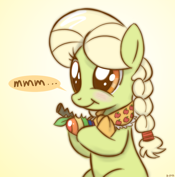 Size: 990x1000 | Tagged: artist:twiddlechimp, derpibooru import, granny smith, safe, young, zap apple