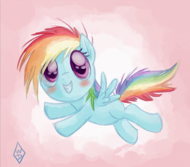 Size: 668x586 | Tagged: safe, artist:whitediamonds, derpibooru import, rainbow dash, pegasus, pony, cute, dashabetes, female, filly, filly rainbow dash, flying, foal, solo