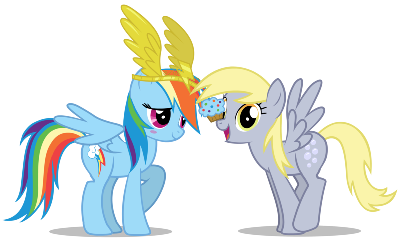 Size: 2800x1700 | Tagged: safe, artist:mixermike622, derpibooru import, derpy hooves, rainbow dash, pegasus, pony, female, mare