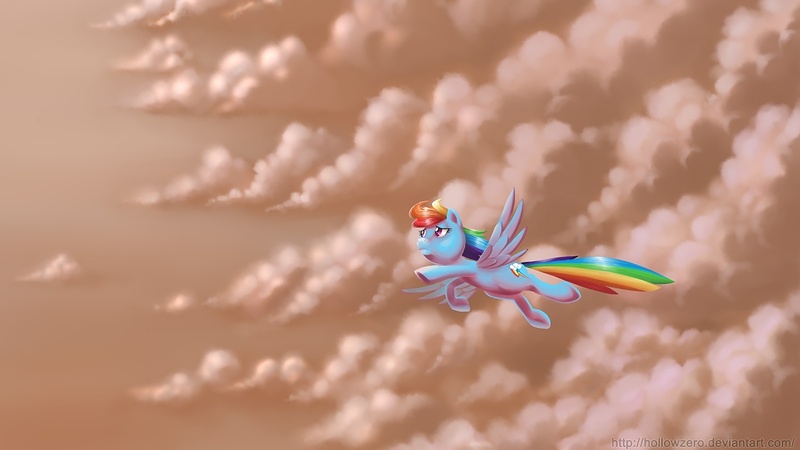 Size: 1280x720 | Tagged: artist:hollowzero, cloud, cloudy, derpibooru import, rainbow dash, safe