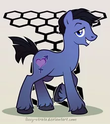 Size: 448x504 | Tagged: safe, artist:lissystrata, derpibooru import, ponified, earth pony, pony, abstract background, bisexuality, crossover, doctor who, jack harkness, john barrowman, male, photoshop, solo, stallion, torchwood, unshorn fetlocks